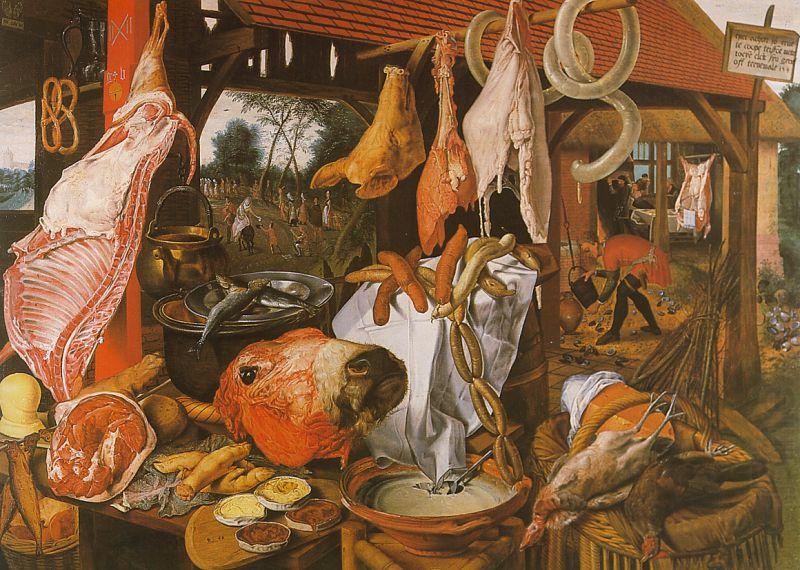 Pieter Aertsen  Butcher's Stall with the Flight into Egypt china oil painting image